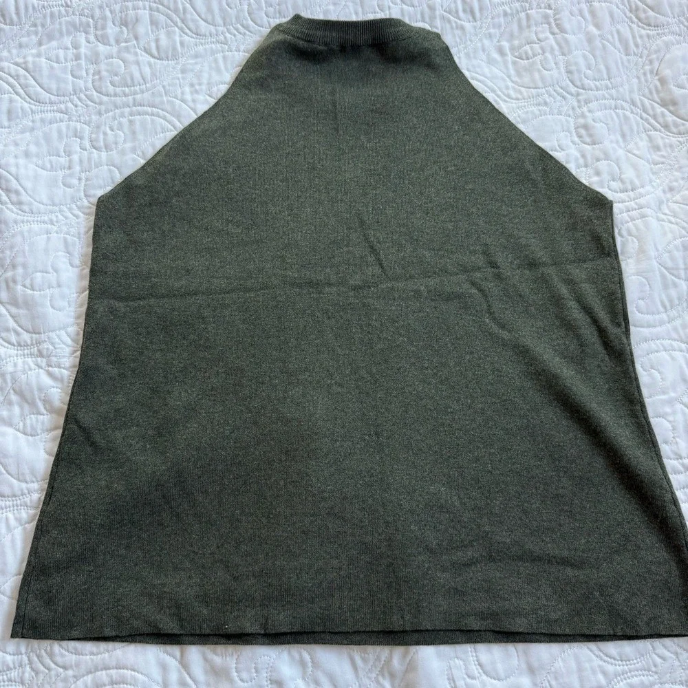 Cyrus Dark Green Sleeveless Classic Tank Top Minimalist Sweater‎ Women's XL EUC